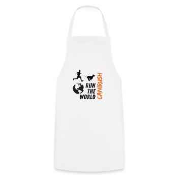 Canicross run the world - Tablier de cuisine - blanc - Devant - AI Model Male 185 dark (185cm)