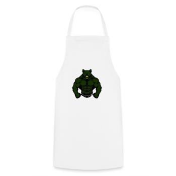 Bear Comic Fit - Cooking Apron - white - Front - AI Model Male 185 dark (185cm)
