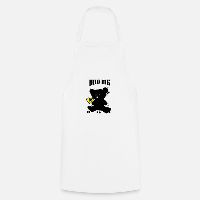Teddy Bear Hug Me - Cooking Apron - white