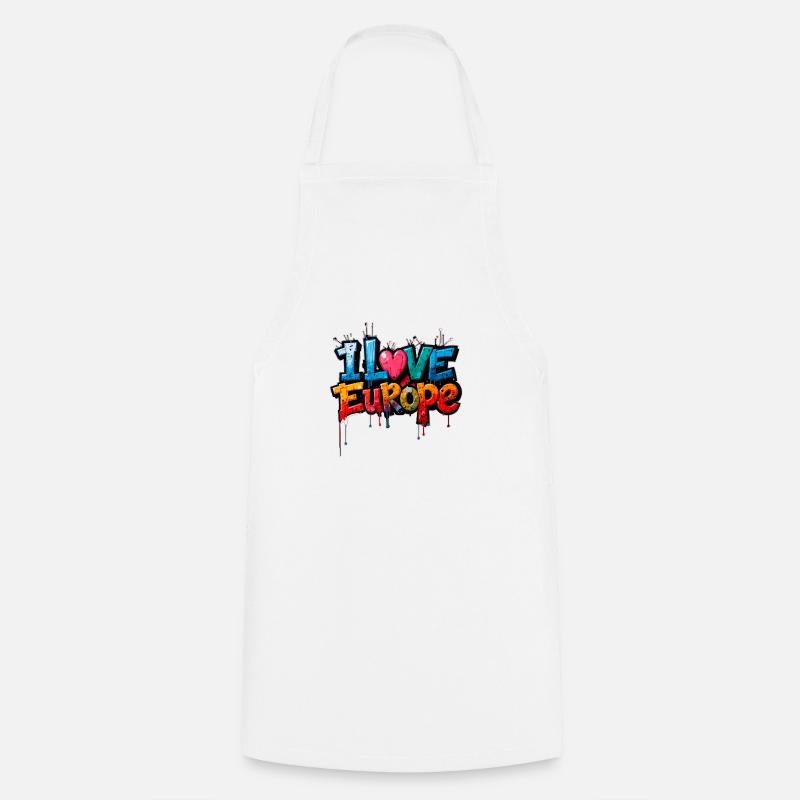 J’aime l’Europe - Tablier de cuisine - blanc