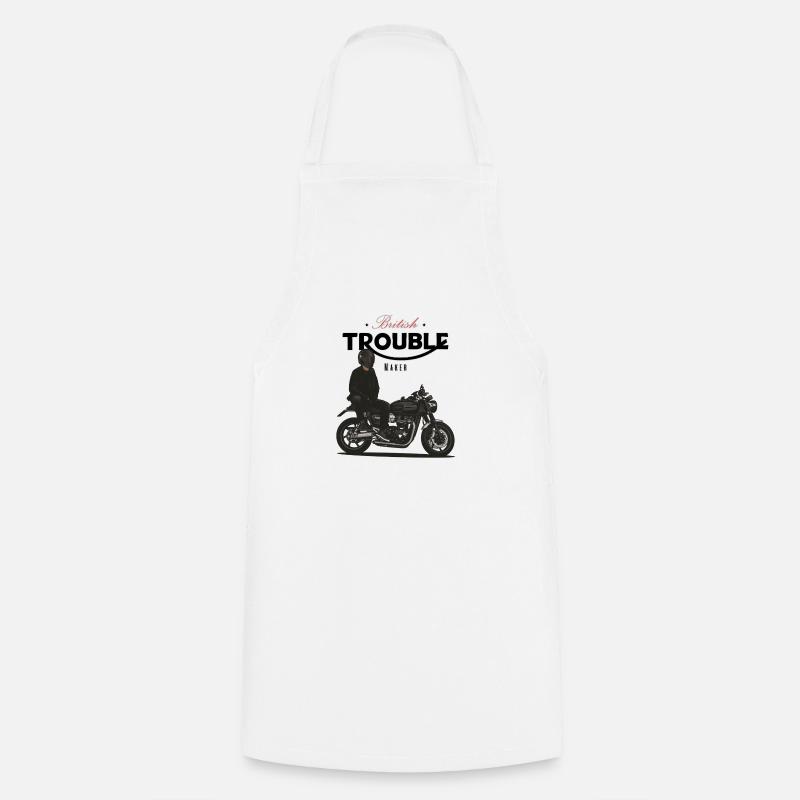 Modern Classic // Custom // Motorcycle - Cooking Apron - white