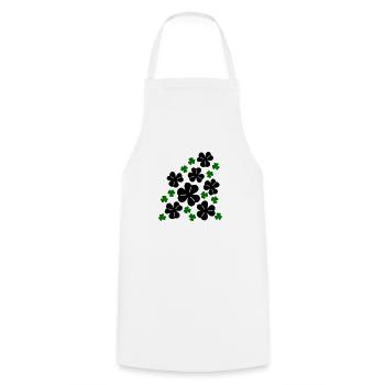 Trèfles - Tablier de cuisine - blanc - Devant - AI Model Male 185 dark (185cm)