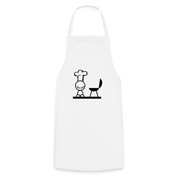 griller - Tablier de cuisine - blanc - Devant - AI Model Male 185 dark (185cm)