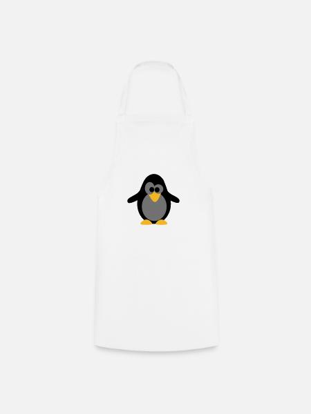Pinguin - Kochschürze - Weiß