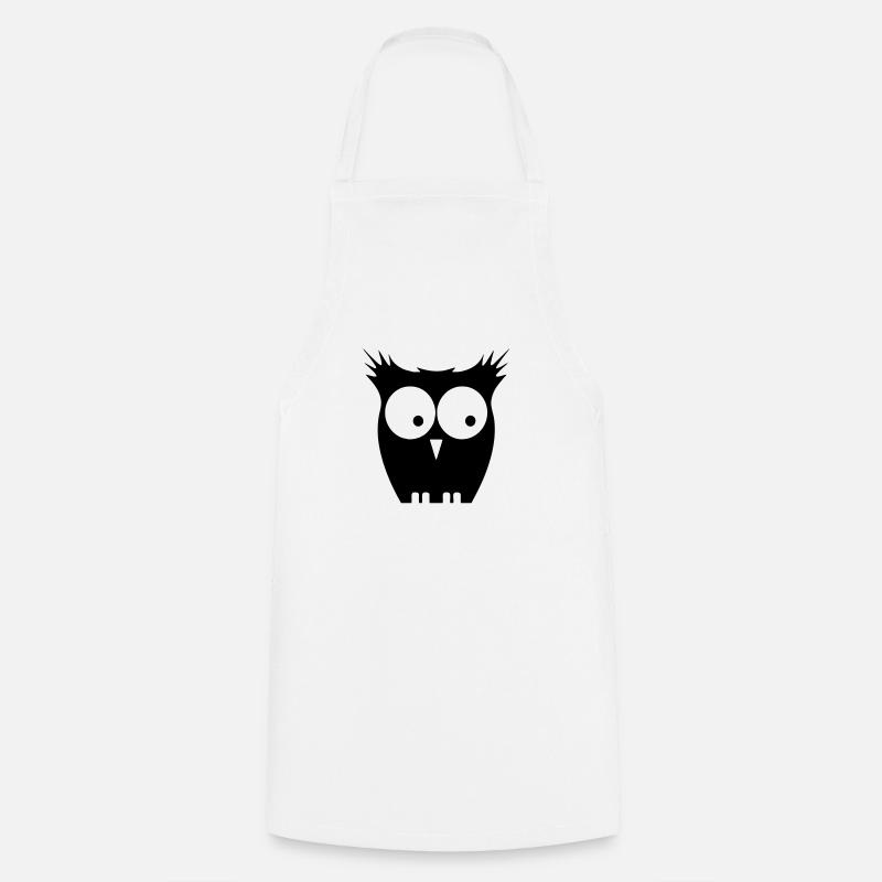 Owl - Cooking Apron - white