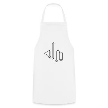 Impossible Figures 11A v. 0.9 - Cooking Apron - white - Front - AI Model Male 185 dark (185cm)