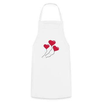 herzluftballons_3c - Tablier de cuisine - blanc - Devant - AI Model Male 185 dark (185cm)