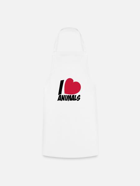 I love animals - Kochschürze - Weiß