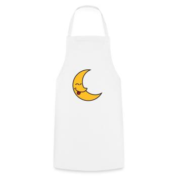 Funny Moon - Tablier de cuisine - blanc - Devant - AI Model Male 185 dark (185cm)