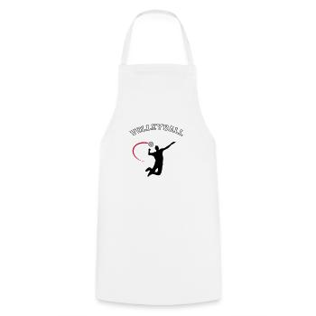 volleyball - Tablier de cuisine - blanc - Devant - AI Model Male 185 dark (185cm)