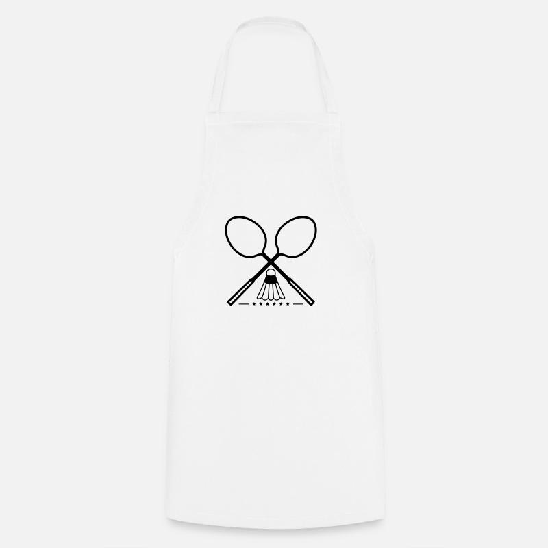 Vector Badminton Sport Design - Cooking Apron - white