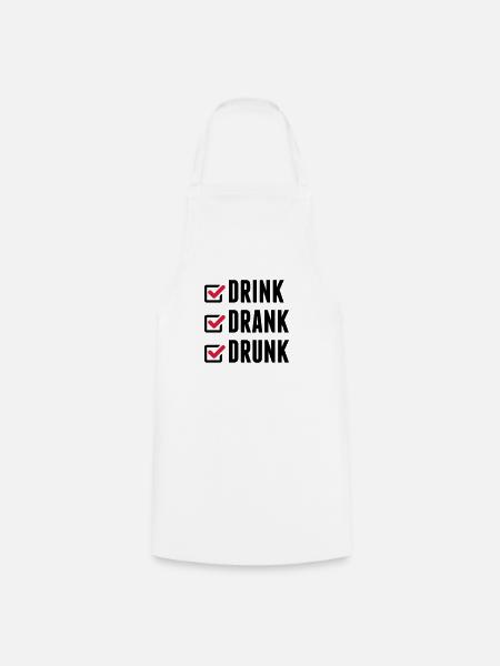 drink_drank_drunk_cc2 - Kochschürze - Weiß