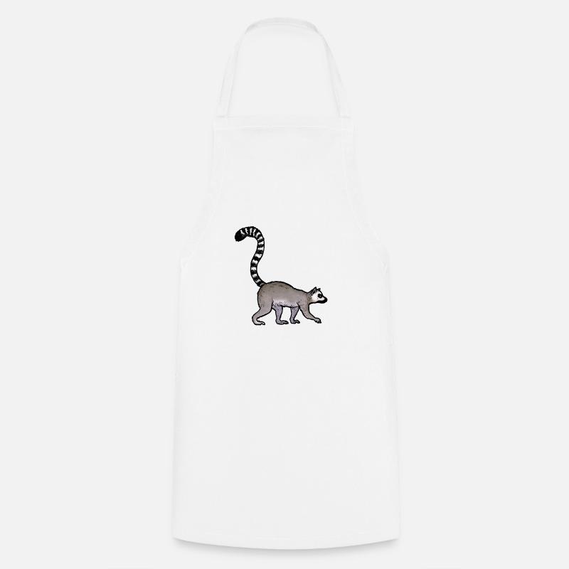 Lemurien / Lemur 02 - Tablier de cuisine - blanc