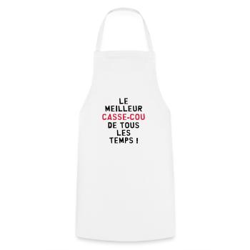 Casse-cou / Casse cou / Sport / Freestyle / Risque - Tablier de cuisine - blanc - Devant - AI Model Male 185 dark (185cm)