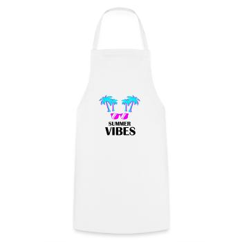 Summer Vibes - Cooking Apron - white - Front - AI Model Male 185 dark (185cm)