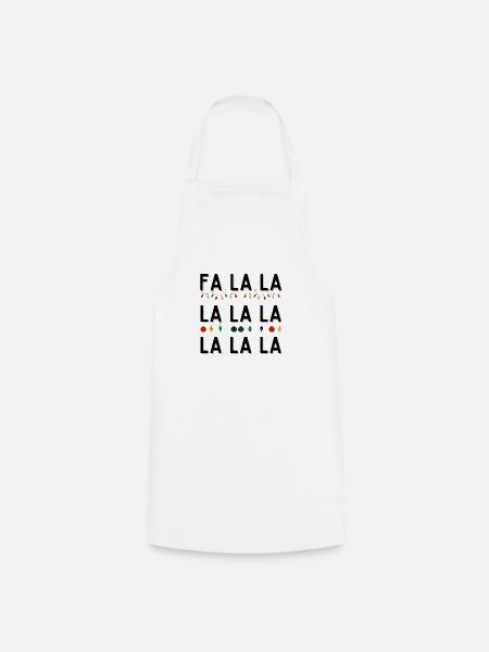 FA LA LA LA LA LA LA LA LA - Kochschürze - Weiß