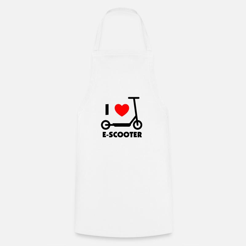 E-Scooter E-Roller Scooter - Tablier de cuisine - blanc