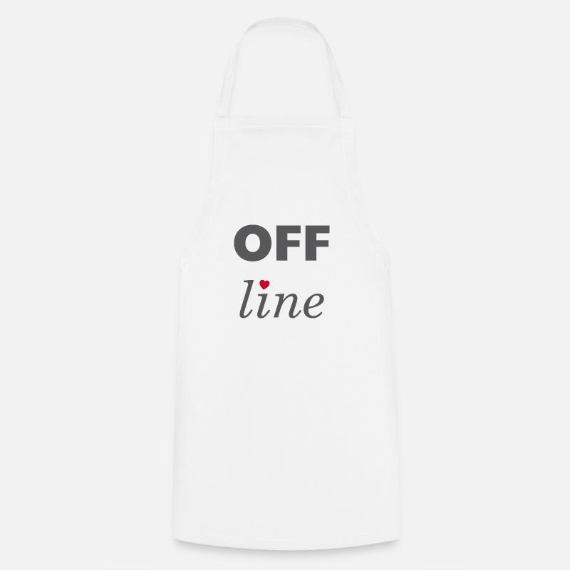 Offline - die schönste Zeit ... - Kochschürze - Weiß