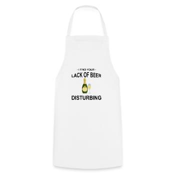 Bier Wein Whiskey Schnaps Alkohol - Kochschürze - Weiß - Vorne - AI Model Male 185 dark (185cm)