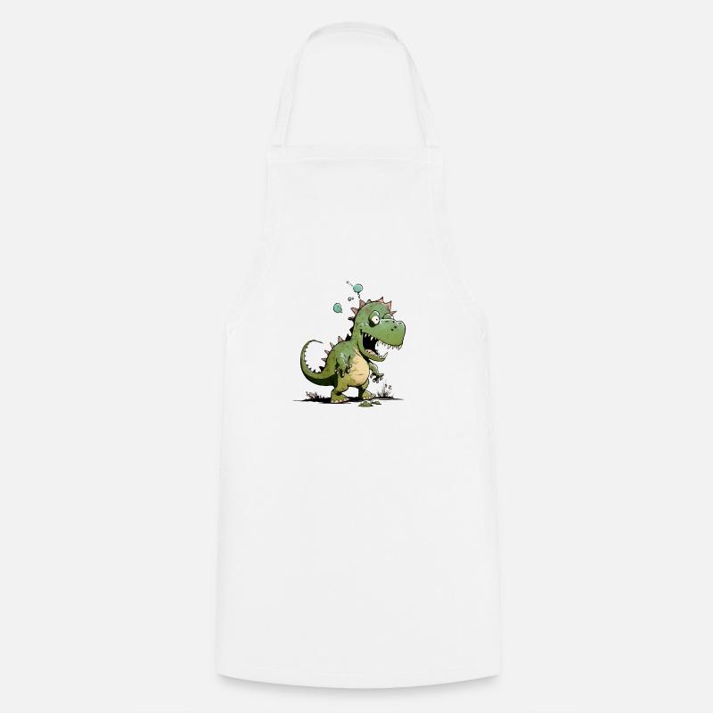 Kroki le dinosaure rigolo - Tablier de cuisine - blanc