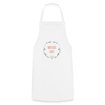Mother's Day Mother Love Thank You Children Gift - Cooking Apron - white - Front - AI Model Male 185 dark (185cm)