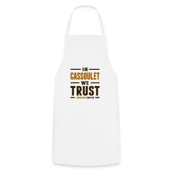 In Cassoulet we trust - Tablier de cuisine - blanc - Devant - AI Model Male 185 dark (185cm)