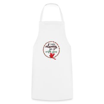 I will always with you Cardinal - Cooking Apron - white - Front - AI Model Male 185 dark (185cm)