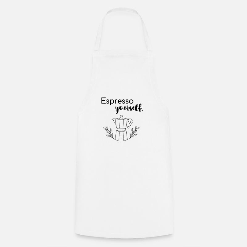 Espresso yourself - Kochschürze - Weiß