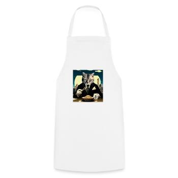 Chat Japonais Ramen Japon - Tablier de cuisine - blanc - Devant - AI Model Male 185 dark (185cm)