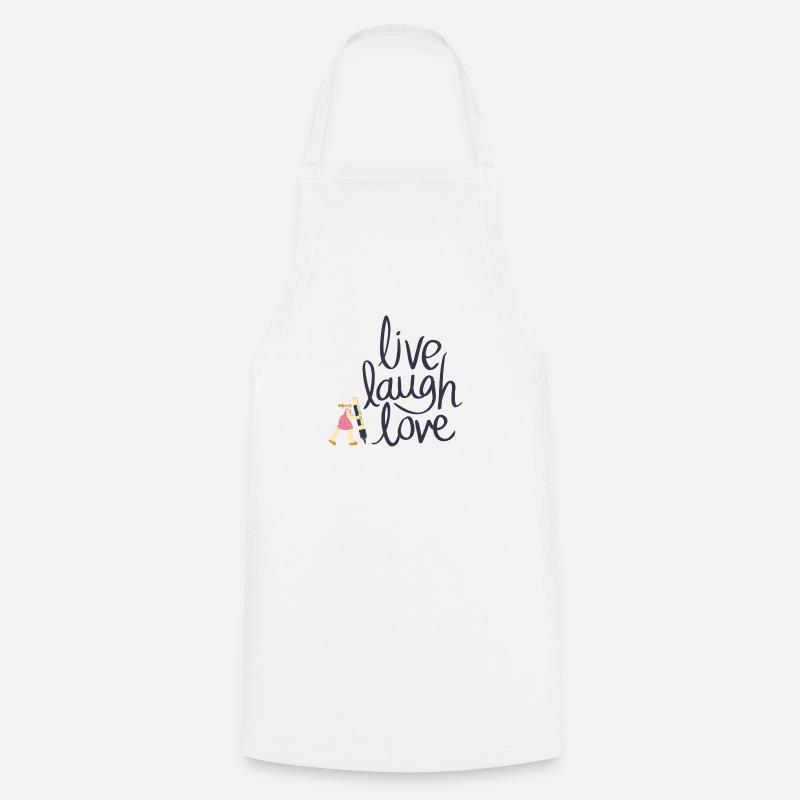 Live laugh love - Tablier de cuisine - blanc