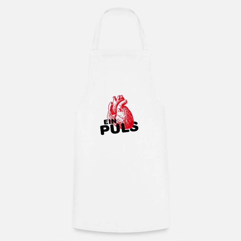 One Pulse - Heart - Cooking Apron - white