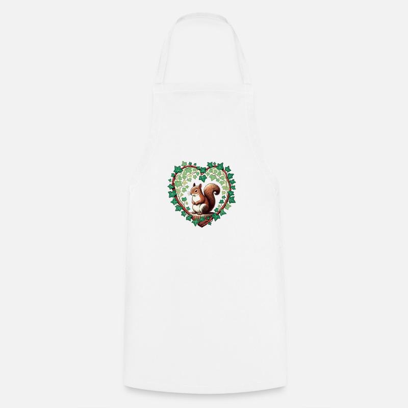 Squirrel - Cooking Apron - white