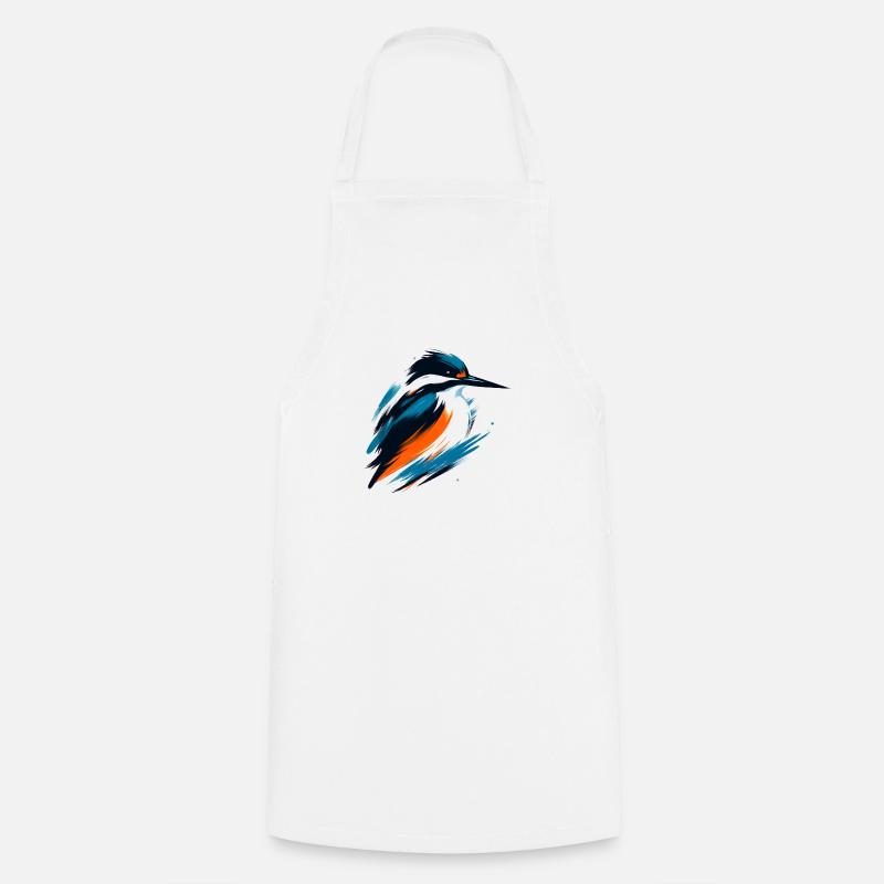 Martin-pêcheur dynamique - Tablier de cuisine - blanc