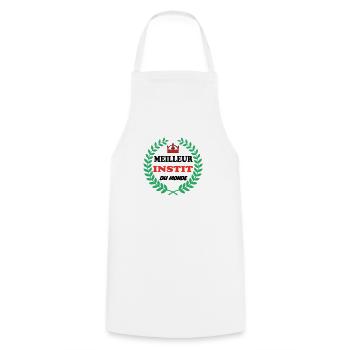 MEILLEUR INSTIT DU MONDE - Tablier de cuisine - blanc - Devant - AI Model Male 185 dark (185cm)