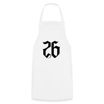 26 - Cooking Apron - white - Front - AI Model Male 185 dark (185cm)