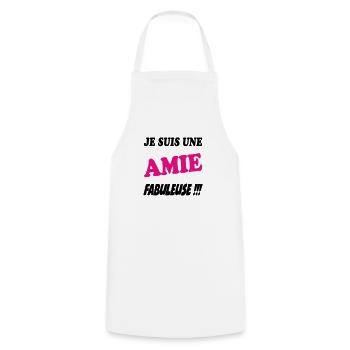 Je suis une amie fabuleuse - Tablier de cuisine - blanc - Devant - AI Model Male 185 dark (185cm)