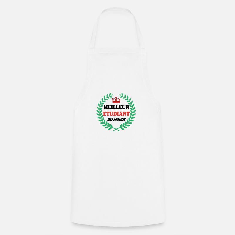 BEST STUDENT IN THE WORLD - Cooking Apron - white