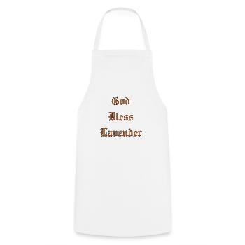 Que Dieu bénisse la lavande - Tablier de cuisine - blanc - Devant - AI Model Male 185 dark (185cm)