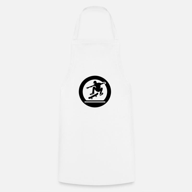 Skateboarder Flip - Kochschürze - Weiß
