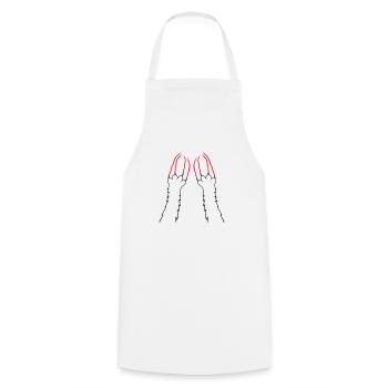 Cats, Claws, Paws, Paws, Claws, Scratches, Stripes - Cooking Apron - white - Front - AI Model Male 185 dark (185cm)