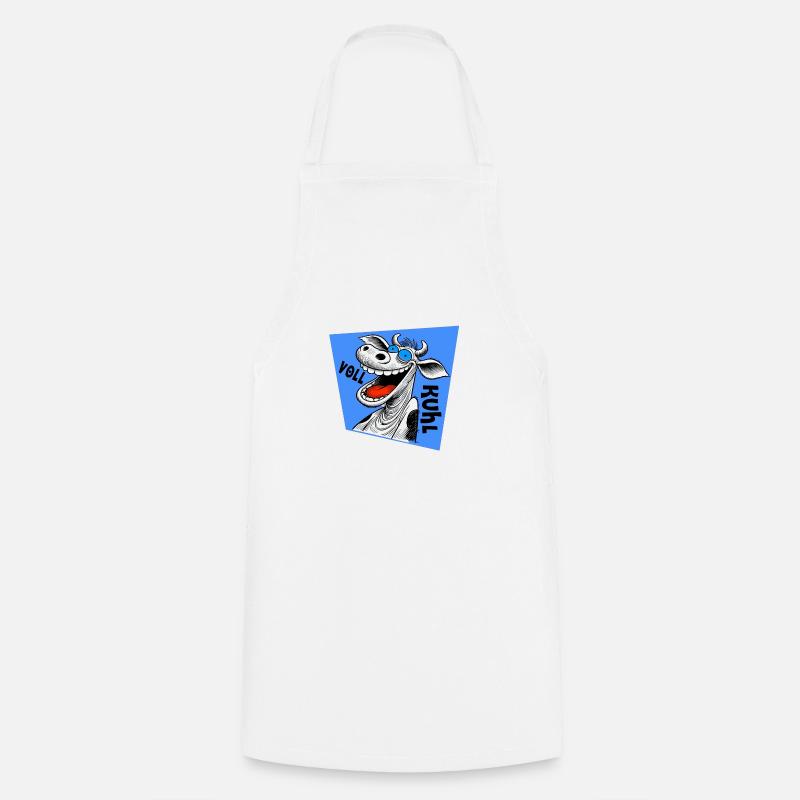 voll kuhl cool blau - Kochschürze - Weiß