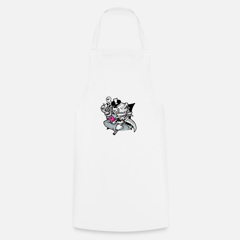 Faucheuse avec des parasites - Tablier de cuisine - blanc