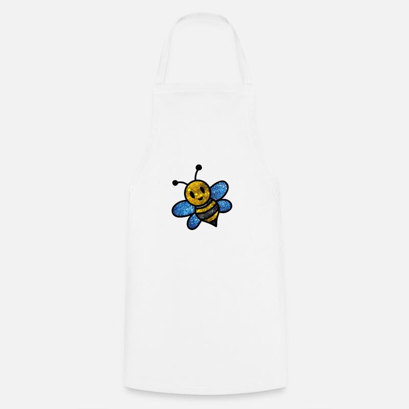 Cosmic Bee - Cooking Apron - white