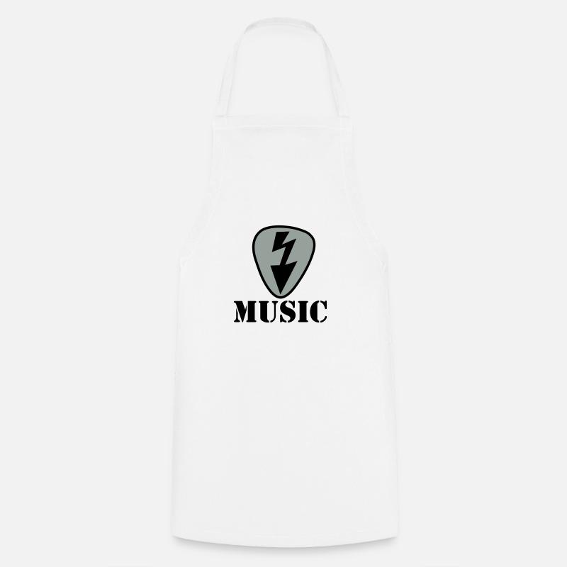 musique - Tablier de cuisine - blanc
