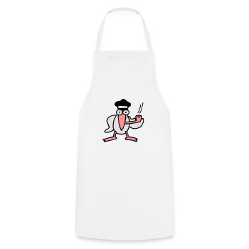 kapitan_mowe - Tablier de cuisine - blanc - Devant - AI Model Male 185 dark (185cm)