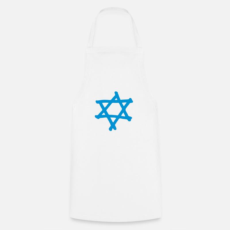 Étoile de David 2 - Tablier de cuisine - blanc