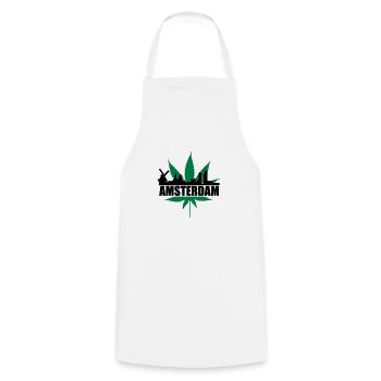 amsterdam skyline - Cooking Apron - white - Front - AI Model Male 185 dark (185cm)