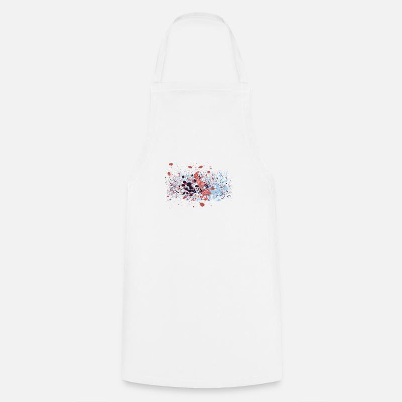 colour splash graffiti - Cooking Apron - white