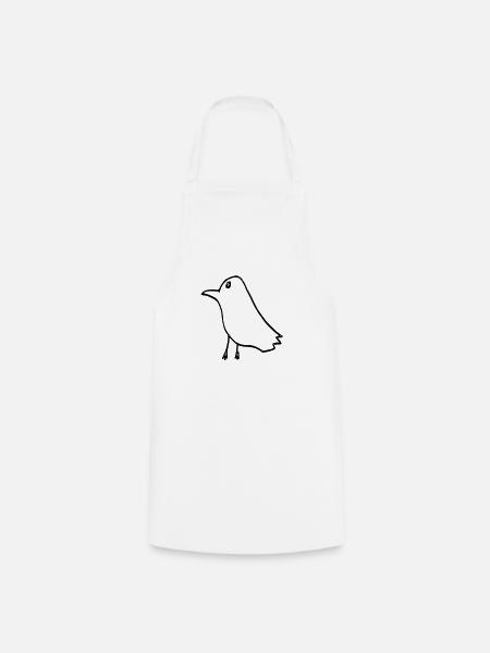 raven - Cooking Apron - white