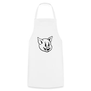 pig_comic_t1 - Tablier de cuisine - blanc - Devant - AI Model Male 185 dark (185cm)
